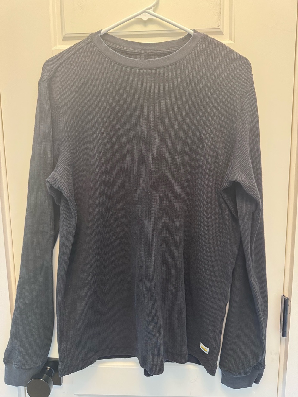 Vuori Men's Waffle Crew Long-Sleeve Shirt Navy Blue Medium